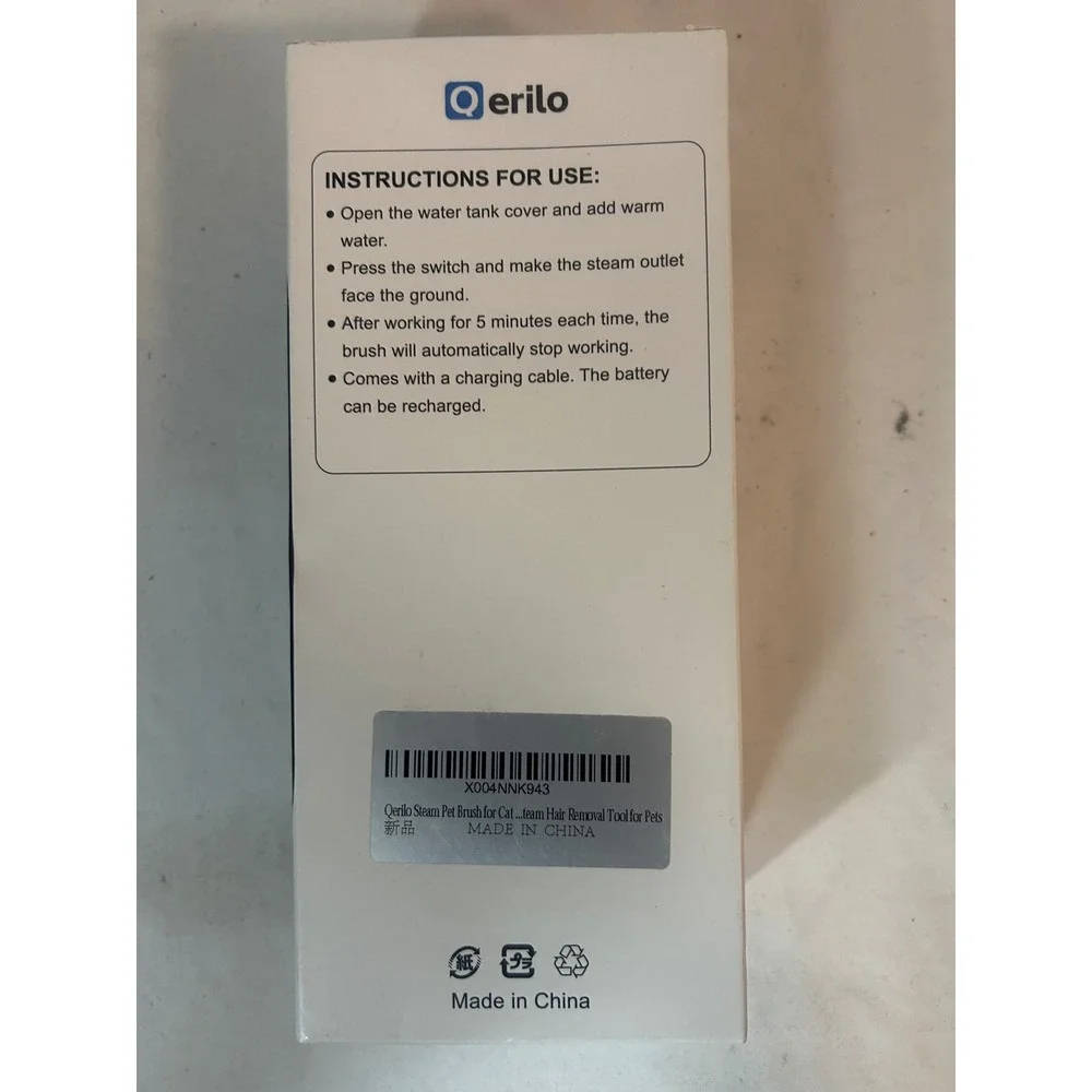Qerilo 3 in 1‎ Cat Steam Brush Pet Spray Grooming Tool USB Charging